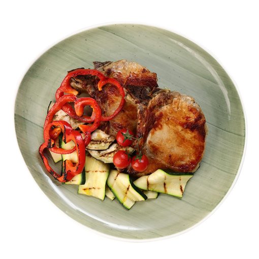 BRACIOLA ALLA GRIGLIA CON VERDURE GRIGLIATE