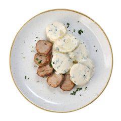 MEDAGLIONI DI MAIALE CON PATATE IN CREMA DI MASCARPONE