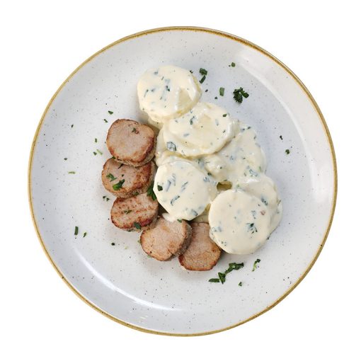 MEDAGLIONI DI MAIALE CON PATATE IN CREMA DI MASCARPONE