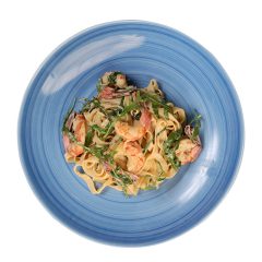TAGLIATELLE AI GAMBERI E RUCOLA