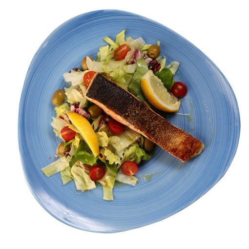 TRANCIO DI SALMONE ALLA GRIGLIA CON INSALATA