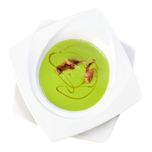 VELLUTATA DI PISELLI E CRUDO